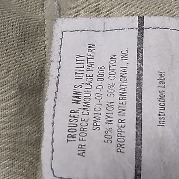 Mens US Military Air Force Utility 36 xs 50% cotton 50% nylon camo - Picture 8 of 8